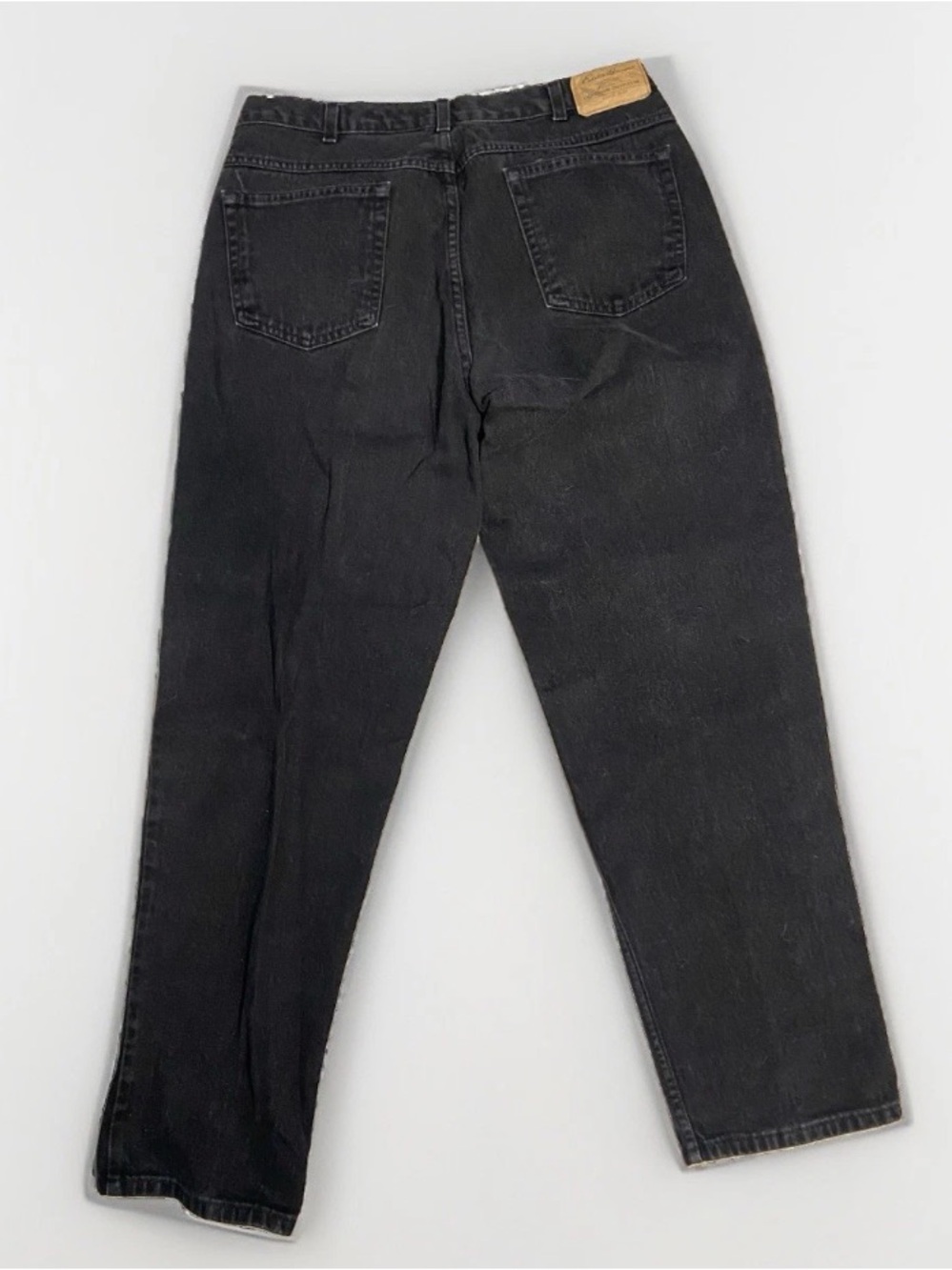 VTG 90s Eddie Bauer Jeans Black Straight Skater Denim Made In USA Made 38x32